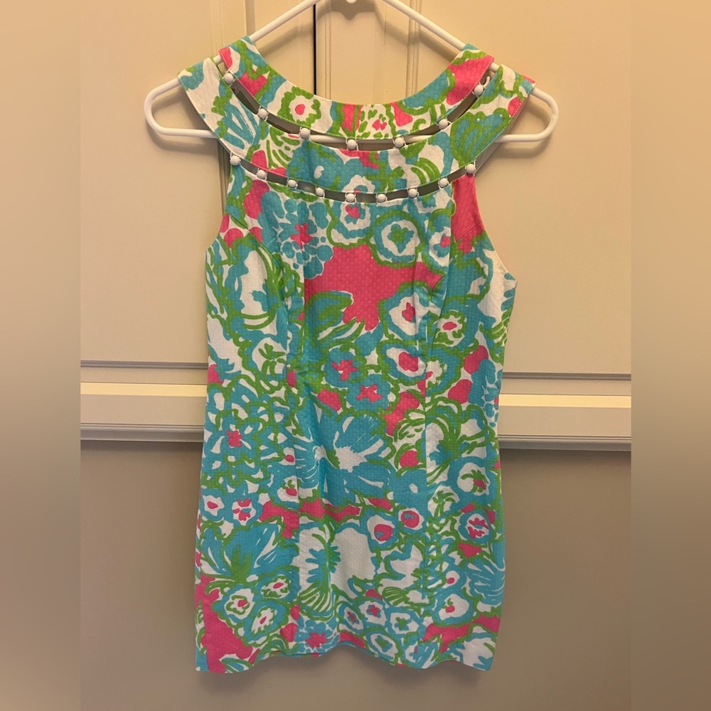 Lilly Pulitzer Pink and Green Floral Dress